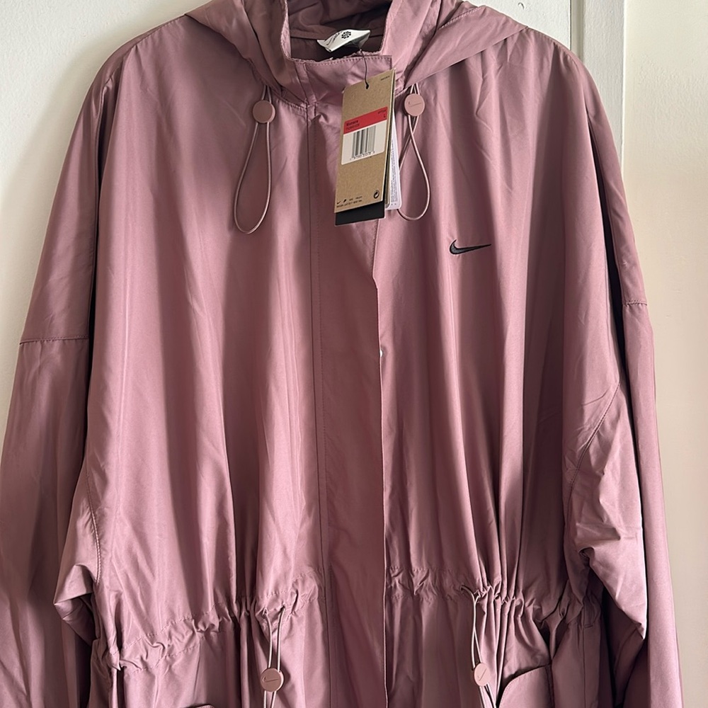 Nike Women's Sportswear Essential Trench Coat in Mauve, Size: L | FN2843-208